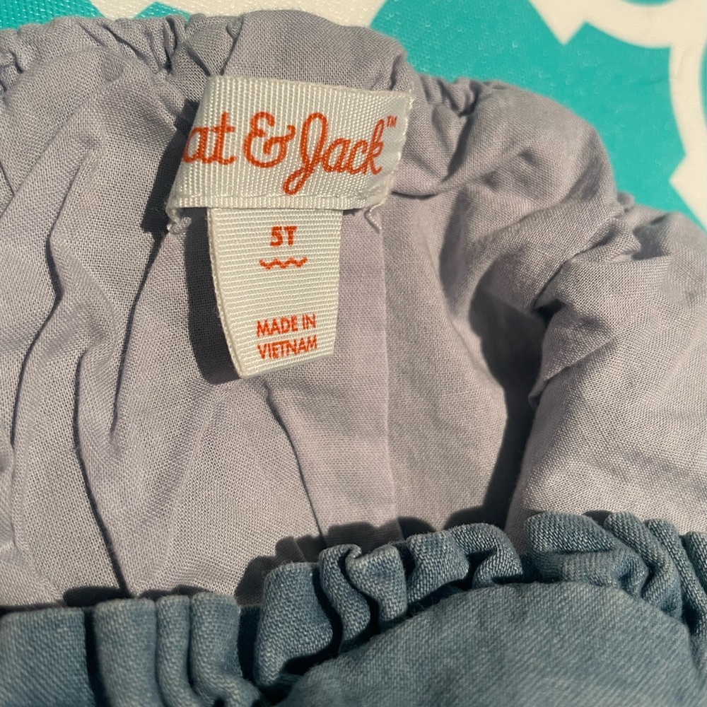 Cat and Jack Blue Denim Romper - Picture 3 of 3